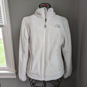 The North Face Size Small White Jacket  Zip White Fleece Ladies